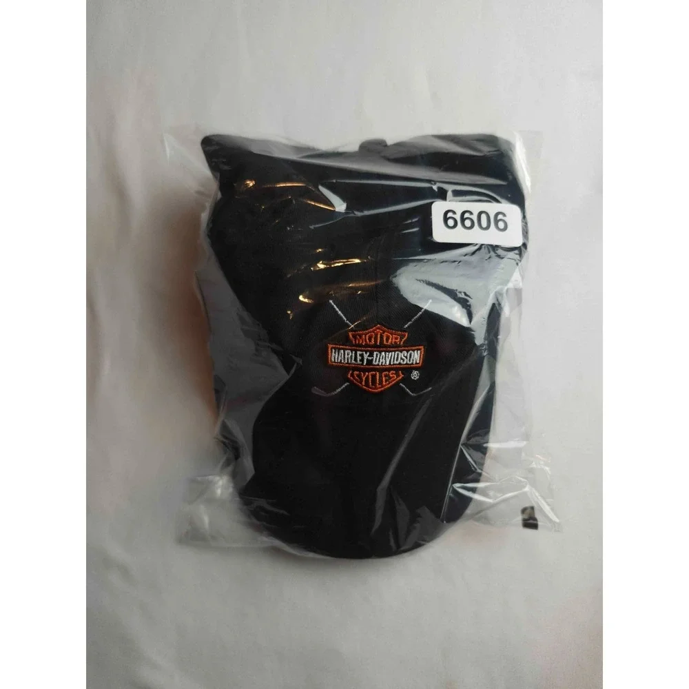 Harley-Davidson Golf Hat Unisex Size OS Black Woven Cap Embroidered Motorcycle
